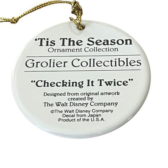 'Tis The Season Grolier Collectibles  Checking It Twice Christmas Ornament - Picture 3 of 3